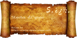 Sterba Ágnes névjegykártya